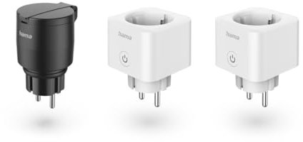 Hama Smart Steckdosen Set, 2x WLAN Steckdose innen, 1x WLAN Steckdose Outdoor (Matter Smart Home Standard, universal, mit App und Sprachsteuerung, smarte Steckdose als Zeitschaluhr, 3680 W, IP44)