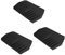 Luabue 3 Pack Soap Dish Silicone Self Draining Soap Holder Black Holder Kitchen Soap Tray, Shampoo Bar Sponge Holder With Drainage for Bathroom Shower Kitchen Countertop and Travel