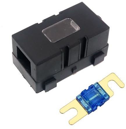 Porte-fusible Midi 1 voie ANS-H ANS-8 20A 50A 70A 80A 100A 150A 175A 200A, Base de plaque, boîte à fusibles de voiture, Type de boulon(80A,U Fuse and Holder)