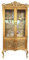 Goldene Vitrine im Retrostil, Französischer Antik-Stil, Vitrine in Gold-Finish, Glasvitrine im Handgefertigten Barock-Rokoko-Stil als Home Decor