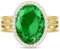 Linawe Smaragd Ring mit Grünem Stein, Gold Ringe Frauen, Moissanite Ring Damenring Modeschmuck, Statement Goldring Verstellbar Statement Fingerring Damen, Diamant Edelstein Goldene Ringe Vergoldet
