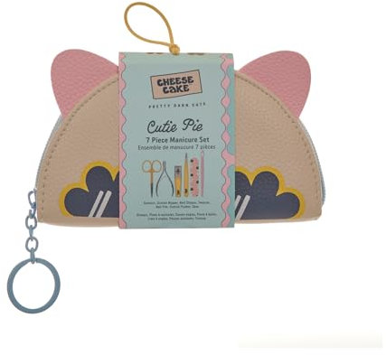 Cheese Cake Manicure Set of 7 Japanese Kawaii Design Beauty Tools fo Teen Girls
