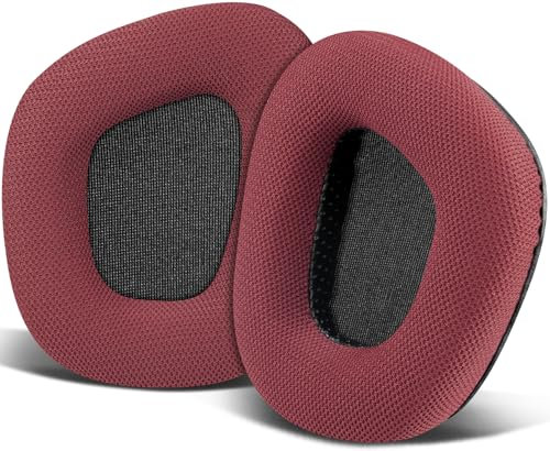 SOULWIT Ersatz Ohrpolster für Mesh-Gewebe für Corsair Void/Void v2/Void Pro/Void Elite/Surround kabelgebundene und kabellose RGB-USB-Gaming-Headsets, Ersatzpolster mit geräuschisolierendem Schaumstoff
