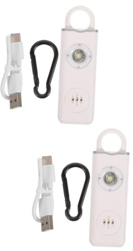FOMIYES 2 Juegos De De Seguridad con Alarma De Protección Personal para Mujer Bonitos Portátiles E Inteligentes De De Plástico