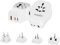 Maplin Worldwide Travel Adapter, 20W PD, 2 USB-C & 1 USB-A Ports, 4 Detachable International Plugs