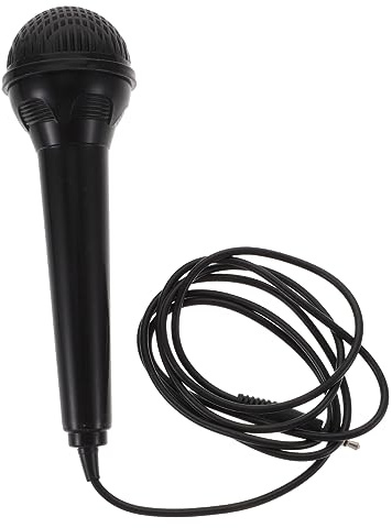 Vaguelly Electronic Keyboard Microphone 3.5mm Portable Handheld Mic for Singing Compatible Piano and Home Use Black Plastic Small Port Microphone