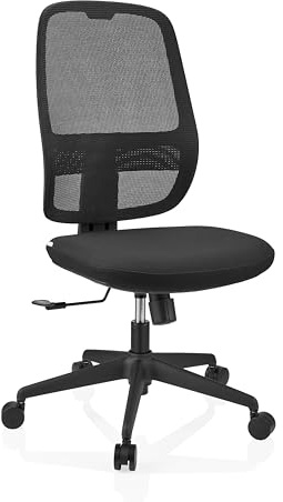 hjh OFFICE Profi Bürostuhl Minoro B ergonomischer Drehstuhl mit Synchronmechanik, höhenverstellbarer Netz-Rückenlehne, Flexibler Lordosenstütze, Schwarz