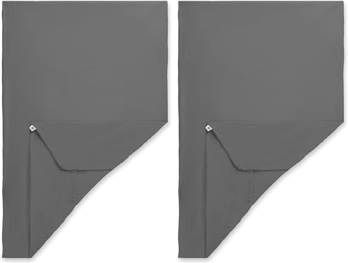 Hauck Travel Bed Mattress Cover, Dark Grey - Baby Spannbettlaken 60x120 cm für Reisebettmatratzen - Baby Matratzenbezug Baumwolle Musselin - 60° C Maschinenwäsche - Babybettlaken mit Gummizug