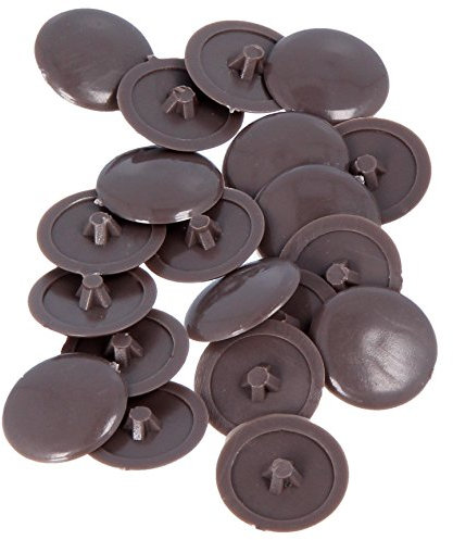 100x Brown Pozi Screw Cover Caps 13mm Dark Wood Cover Head Push Fit