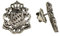 Alpenflüstern Ansteck-Pins Wappen 2er-Set antik-Silber-Farben API082