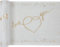 Stoff-Tisch-Läufer Tisch-Band Tisch-Decke I LOVE YOU weiß & gold mit Herz-en -Tisch-Deko Hochzeit-s-deko-ration Tisch-Läufer Tisch-Decke Tisch-Band Hochzeit Candy-Bar Accessoire-s (3 Rollen = 9 Meter)