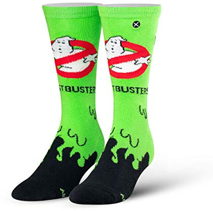 ODD SOX Unisex Crew Socks - Ghostbusters Slime (UK Adult: 5-12)
