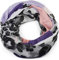 styleBREAKER Damen Loop Schal mit Leoparden Animal Print Muster und Color Blocking Farbflächen, Schlauchschal, Tuch 01016182, Farbe:Violett-Flieder-Altrose