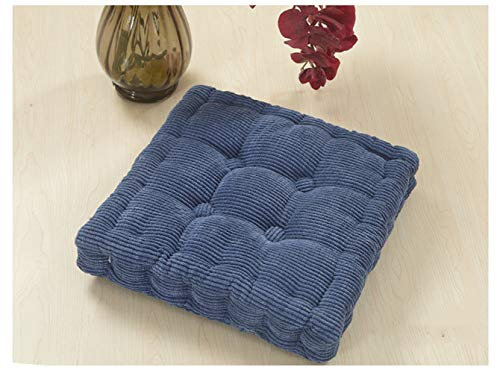 Uministyle 1 coussin de chaise rembourré pour intérieur de jardin, chaise de salle à manger, coussin rehausseur de chaise (bleu, carré 40 x 40 cm)