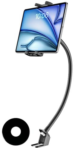 Kolasels Supporto Tablet Auto Pavimento, [19.7 Metallo Collo di Cigno] Supporto Tablet Rotaia per Seggiolino Camion per iPad Pro Air Mini, Glaxy Tab, Kindle Fire, iPhone, 4-12.9 Tablets
