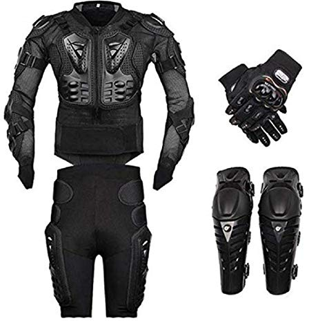 FULUOYIN Motorrad Protektorenjacke Anzug Panzer Protektorenhemd+ Hose+ kniechüzer+Handschuhe für Radfahren Reiten Motorrad Fahren Schilaufeh S-5XL