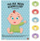avandu Wo ist mein Schnuller? Babyparty Spiel mit 20 Aufklebern - Partyspiel Gesellschaftsspiel