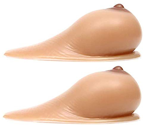 YZJYB 1 Paar Silikon Brustformen Waschbar Gefälschte Brustprothese Crossdresser Falsche Brüste Realistische Mastektomie BH-Einlagen Verbesserung Der Brust Der Frau,EE~Cup(1600g/pair)
