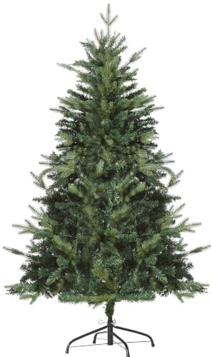 HOMCOM Künstlicher Weihnachtsbaum 150 cm mit 946 Spitzen Metallständer | Künstlich Tannenbaum, Christbaum, Weihnachtsdeko, für Drinnen