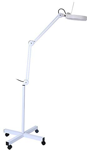 lyrlody LED Vergrößerungslampe 5X Zoom Kaltlicht Schönheitslampe Kosmetikleuchte Arbeitsbeleuchtung Lupenlicht