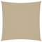 vidaXL Toldo Parasol Lona Protector Solar Sombra de Patio Jardín Terraza Balcón Parque Exterior de Vela Cuadrado de Tela Oxford Beige 5x5 m