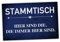 Stammtisch Schild lustige Geschenk Idee - 20x30cm aus stabiler Hartschaumplatte in 3mm Stärke - Bester Freund Kumpels Deko