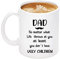 Fathers Day Coffee Mug Gifts for Dad, 11oz Mug Gifts Father's Day From Daughter Son Kids, Funny Birthday Gifts for Daddy - No Matter How Hard Life Gets at Least You Don’t Have Ugly Children Dad Mug