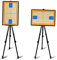 AOKEBR Taktiktafel Fußball, Trainer Taktikmappe Fussball, Coaches Taktiktafel Fussball Basketball-Taktikbrett Coaching Board, Profi Taktiktafel, mit Magnete, Stifte und Radiergummi, Stativ