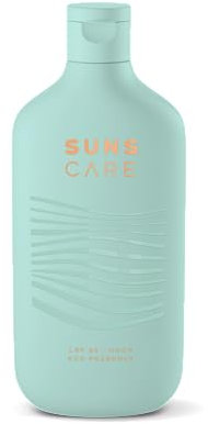 Pflegende Sonnencreme LSF 50 von SUNS CARE® · Pflege durch Squalan, Vitamin E, Jojoba und Mandelöl · Hoher UV Sonnenschutz für Gesicht · Vegan, Ohne Mikroplastik · 180ml