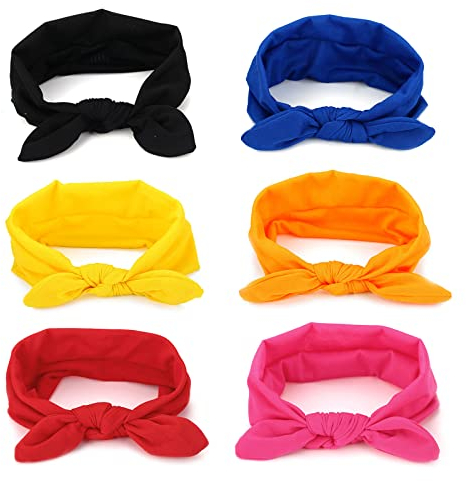VIKSAUN 6 Stück Damen Stirnbänder Makeup Haarband Kopfband Haarband Twist Knoten Elastische Headbands Vintage, für Alltag Yoga Sport (6 PCS)