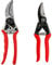 FELCO 100 Rosenschere (Blumenschere, Schnitt-ø 10 mm, Länge 210) & 5 Gartenschere (Schnitt-ø 25 mm, Länge 225 mm, Rebschere für große Hände, Klinge aus Stahl, spitz zulaufender Schneidkopf)