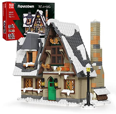 Mould King 16049 Maison de Noël Modèle de blocs de construction 766 pièces Architecture Maison Kit cadeau / objets de collection / objets d'exposition