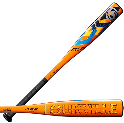 Louisville Slugger Unisex, Teenager Atlas TEEBALL (-12,5) 2 1/4 Zoll USA Schläger, Orange/Abendrot im Zickzackmuster (Sunset Chevron), 25/12.5 oz
