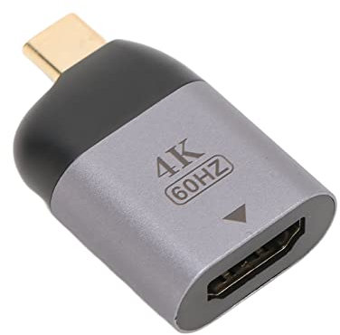 Adaptateur HDMI Femelle vers USB C Mâle, Adaptateur 4K @ 60Hz USB C vers HDMI, Adaptateur Portable en Aluminium de Type C pour Tous les Ordinateurs Portables à Interface USB C, Moniteur de Télévision