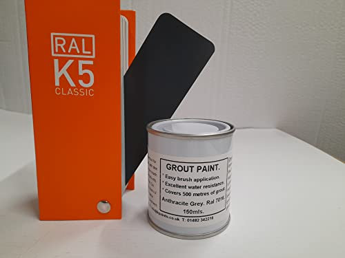 Tile Grout Paint. Grouting Paint. Anthracite Grey. Satin Finish. Brush Applied. 150ml