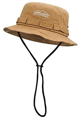 CLAPE Sonnenhut Herren Damen Baumwolle Fischerhut mit Kinnband Faltbar | UV Schutz,Winddicht,Zwei Tragemöglichkeiten,Unisex Bucket Hat für Wandern,Reisen,Camping,Outdoor