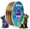 GIANTARM Silk PLA Filament 1.75mm(±0.02mm) für 3D Drucker, 1kg, 1 Rolle vakuumverpackt,PLA Silk-like tricolor, Gold+Fuchsia+Schwarz