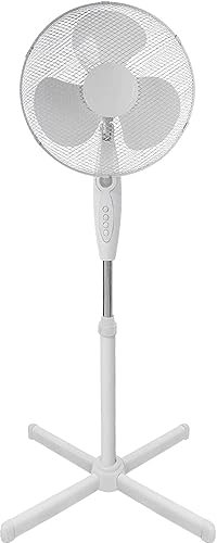 REQUISITE NEEDS - 16 Electric Oscillating Floor Standing Tall Pedestal Air Cooling Fan – Multi-Speed Setting - Great for Home and Office - (White)