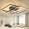 ZMH Deckenlampe LED Deckenleuchte Wohnzimmer - Wohnzimmerlampe Schwarz Dimmbar mit Fernbedienung 84W Schlafzimmerlampe Modern Schlafzimmer Deckebeleuchtung Geometrische für Küche Flur Büro Esszimmer