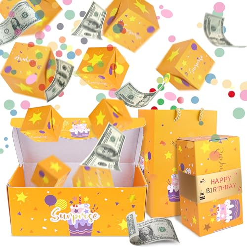 SelfTek Überraschungsbox Geschenkbox, Explosionsbox Geburtstag of Folding Bounce Surprise, Springende Überraschungsgeschenkbox, Pop-up Geschenkbox, Kreieren Sie das überraschendste Geschenk