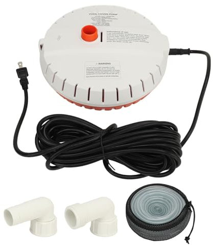 Automatic Swimming Pool Cover Pump, Yachet Submersible Pump 115/230VAC Multifunction Water Level Sensing Horizontal Pool Cover Pump Fit for Boat