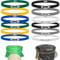 Trash Can Rubber Bands, Fits 33 Gallon Trash Cans Colorful Bands Adjustable Garbage Can Rubber Bands with Buckle Homewares Litter Box Bands Kitchen Trash Bag Bands for Home Kitchen Office(12)