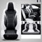 Eunncu Autositzbezüge komplettes Set Universal in Stylish Design | Schonbezüge für Vordersitze und Rückbank | Auto Sitzbezüge Airbag Kompatibel | Premium Wasserdicht Sitzbezug, Schwarz Weiß