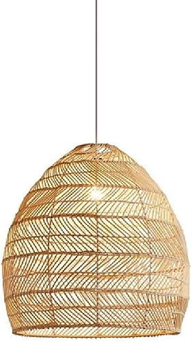 Rotin Bambou en Osier Suspension Style Rétro Éclairage À La Maison Lustre Chambre Salle De Bains Cuisine Salon Café Bar Restaurant Suspension E26 / E27 Luminaires De Plafond
