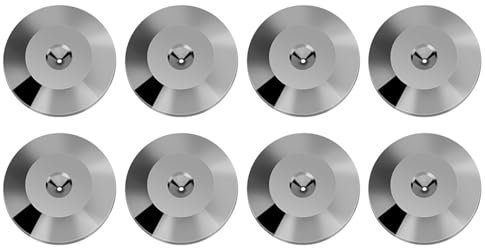 Sunicon 8 Pcs 25 x 4 mm Universel en cuivre Enceinte Pointes Coussinets, Haut-Parleur Chocs Base Pad Isolation Support Pieds Cône Base Tapis de Sol Disc utilisé pour Lecteur de CD DVD, Châssis