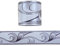 Jodimitty PVC Wallpaper Border Self Adhesive 10 Meter x 5cm Vine Pattern Waterproof Wall Border Peel Stick Wallpaper Borders for Living Room Bedroom Bathroom Kitchen (White Grey)