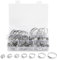 Fascette Stringitubo Inox - Fascette Metalliche Stringitubo 60 Pezzi 8-38mm - Kit Fascetta Stringitubo Inox Assortite (7 Dimensioni)