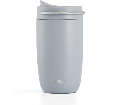 EQUA Cup -Frost - Thermobecher aus Edelstahl mit Keramikbeschichtung - Hält bis zu 4 Stunden heiß - 100% Auslaufsicher & mit Silikonboden - Umweltfreundlich & Stylisch - 300 ml