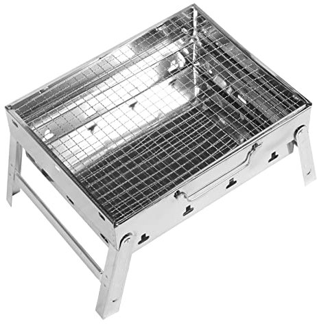 POPETPOP Outdoor Küche Edelstahl Grillrost Holzkohle Grillschale Camping Bbq Grill Werkzeug Für Außenbereich Grillen Picknick