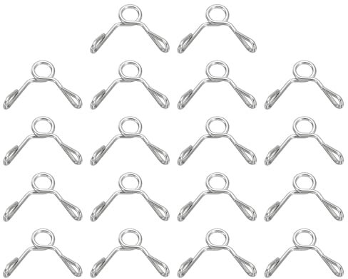 sourcing map Fuel Line Hose Clips, 30Pcs 3mm ID 3.5mm Max. ID 304 Stainless Steel Water Pipe Air Tubing Spring Hose Clamps for Motorcycle Scooter ATV, Silver